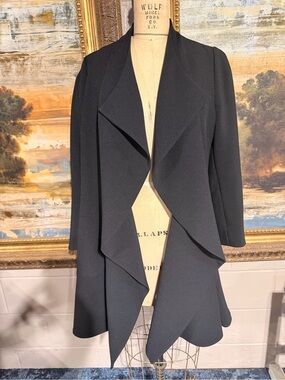 Anne Klein Black Cascade Topper Jacket